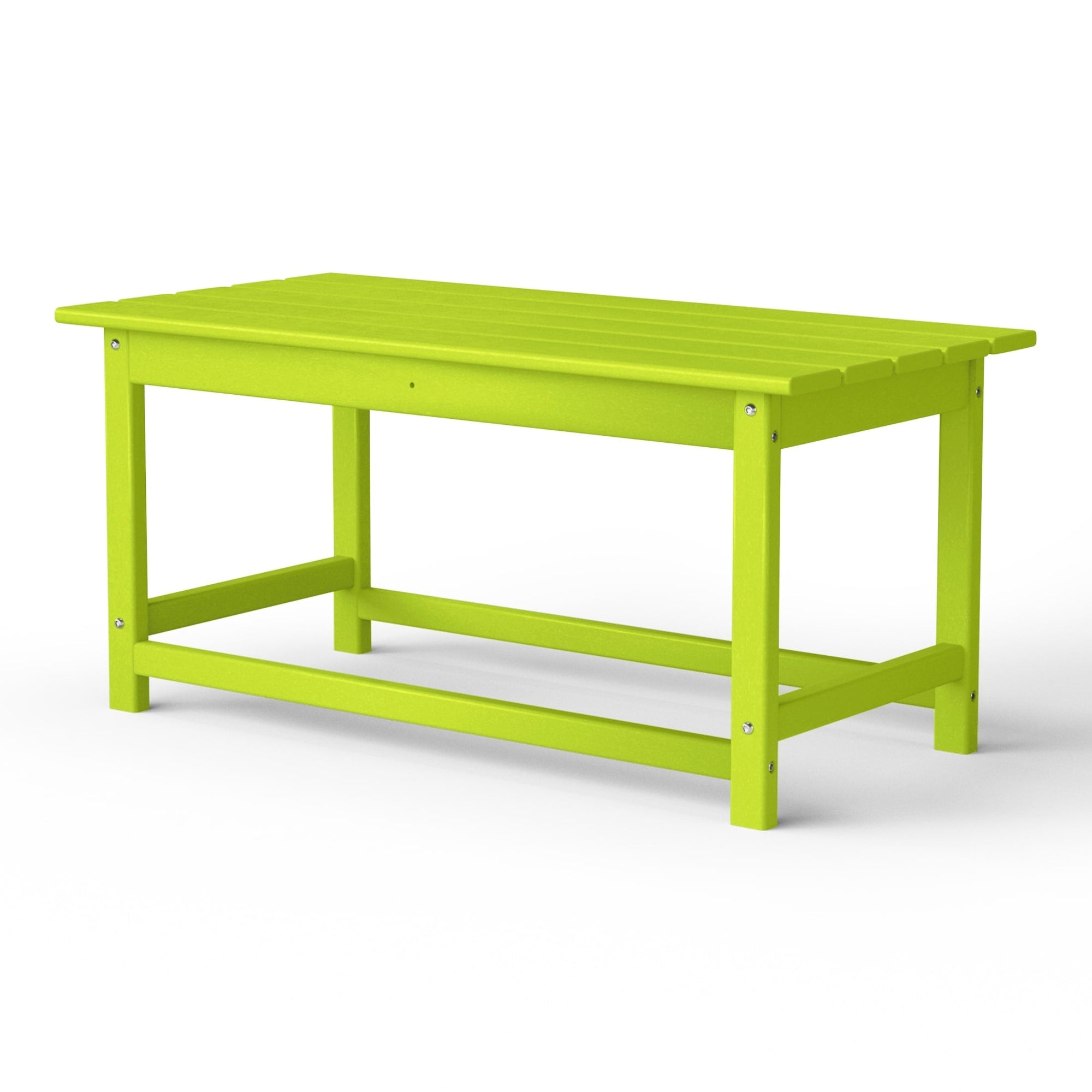 Polytrends Laguna Hdpe All Weather Outdoor Patio Rectangular Coffee Table