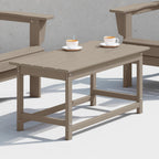 Polytrends Laguna Hdpe All Weather Outdoor Patio Rectangular Coffee Table