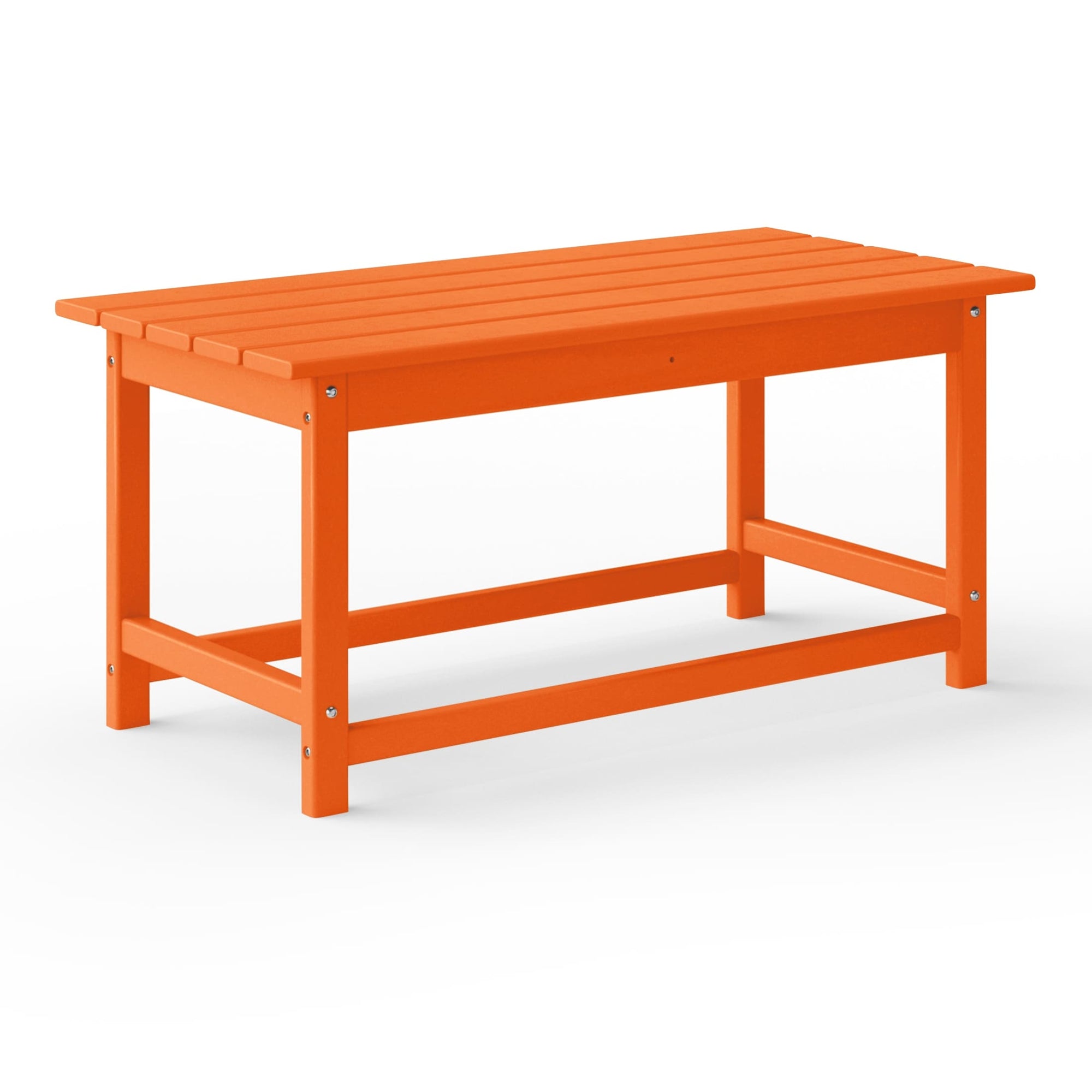 Polytrends Laguna Hdpe All Weather Outdoor Patio Rectangular Coffee Table
