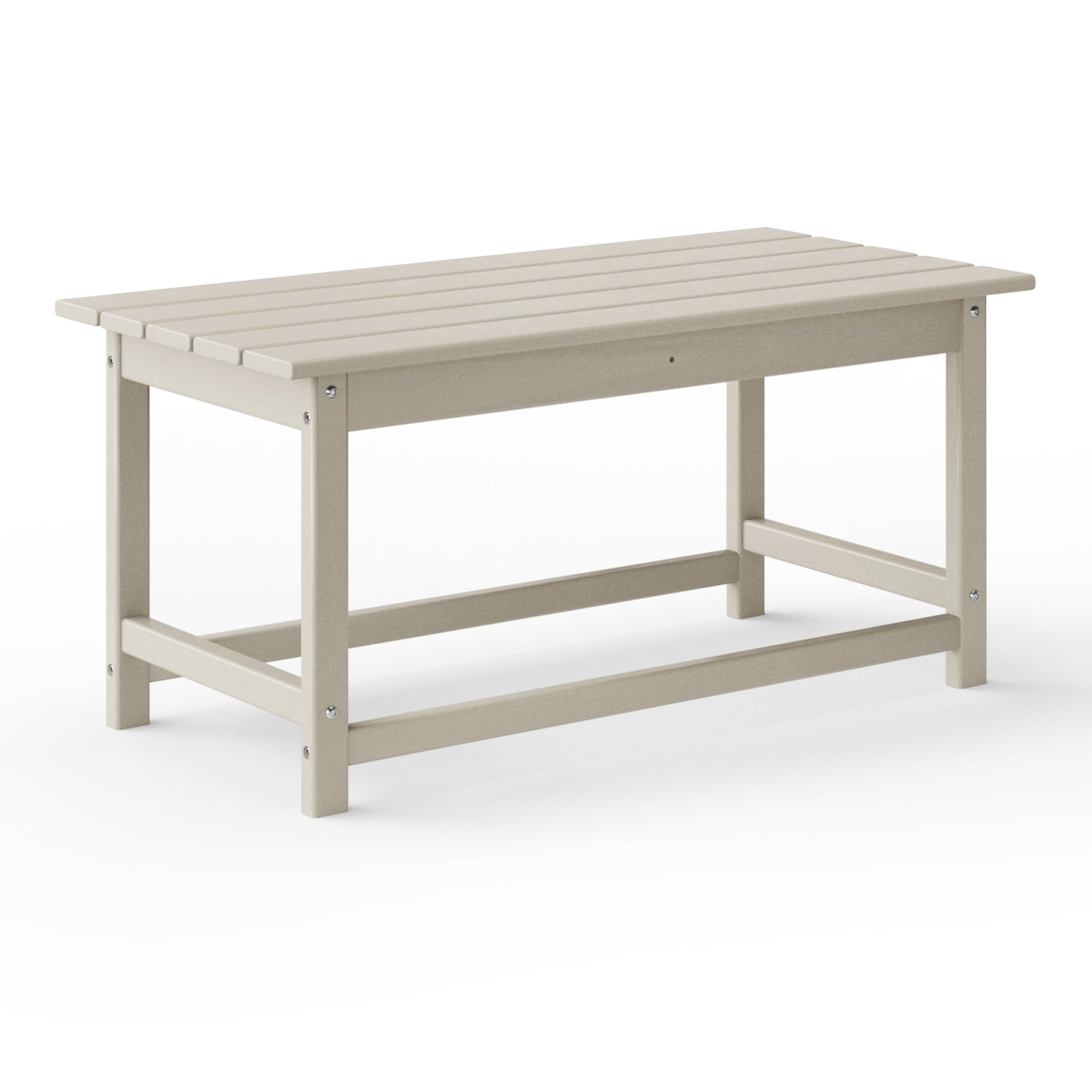 Polytrends Laguna Hdpe All Weather Outdoor Patio Rectangular Coffee Table