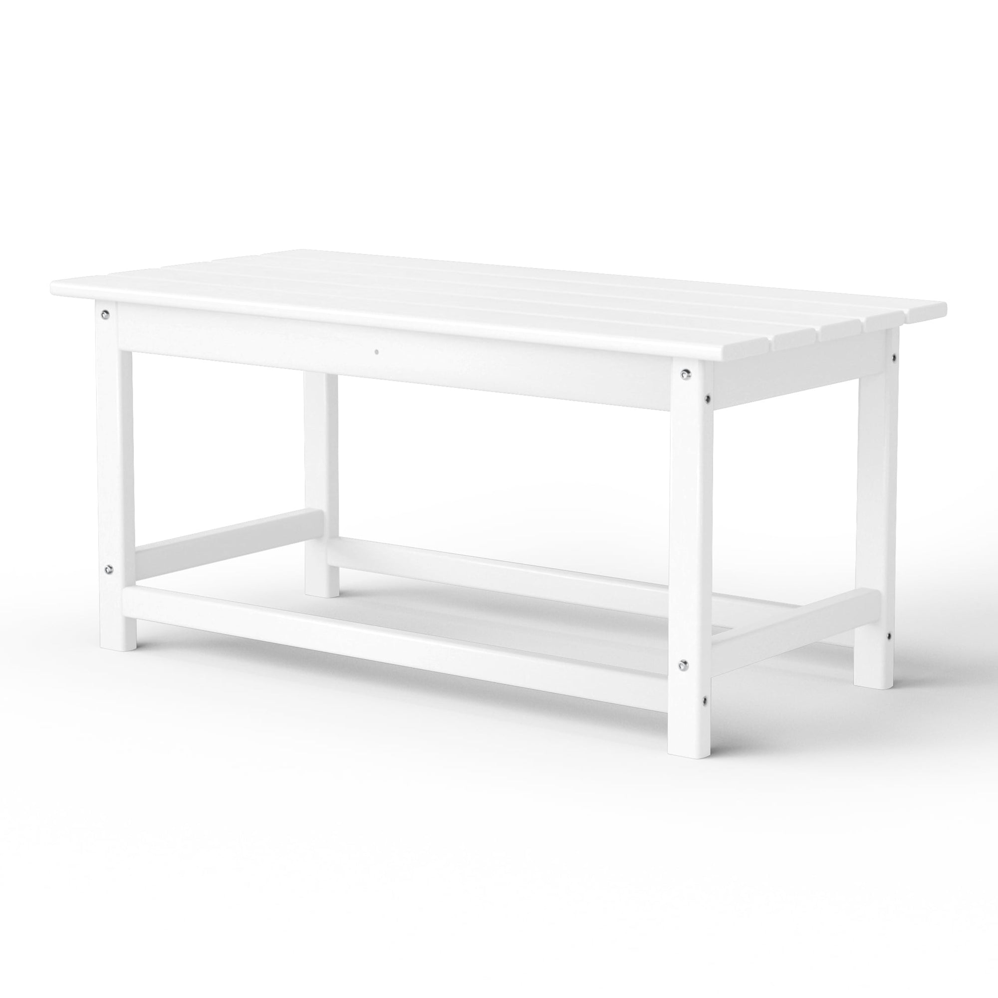 Polytrends Laguna Hdpe All Weather Outdoor Patio Rectangular Coffee Table