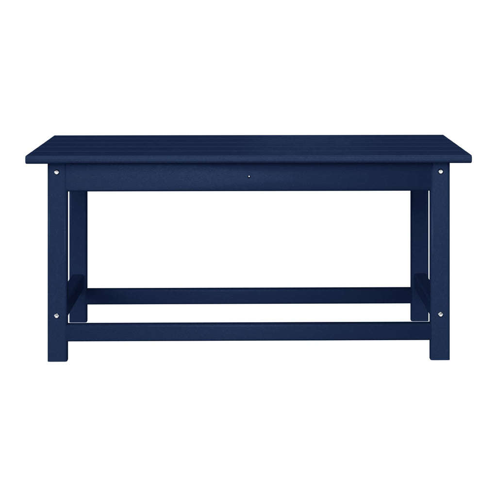 Polytrends Laguna Hdpe All Weather Outdoor Patio Rectangular Coffee Table