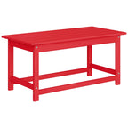 Polytrends Laguna Hdpe All Weather Outdoor Patio Rectangular Coffee Table
