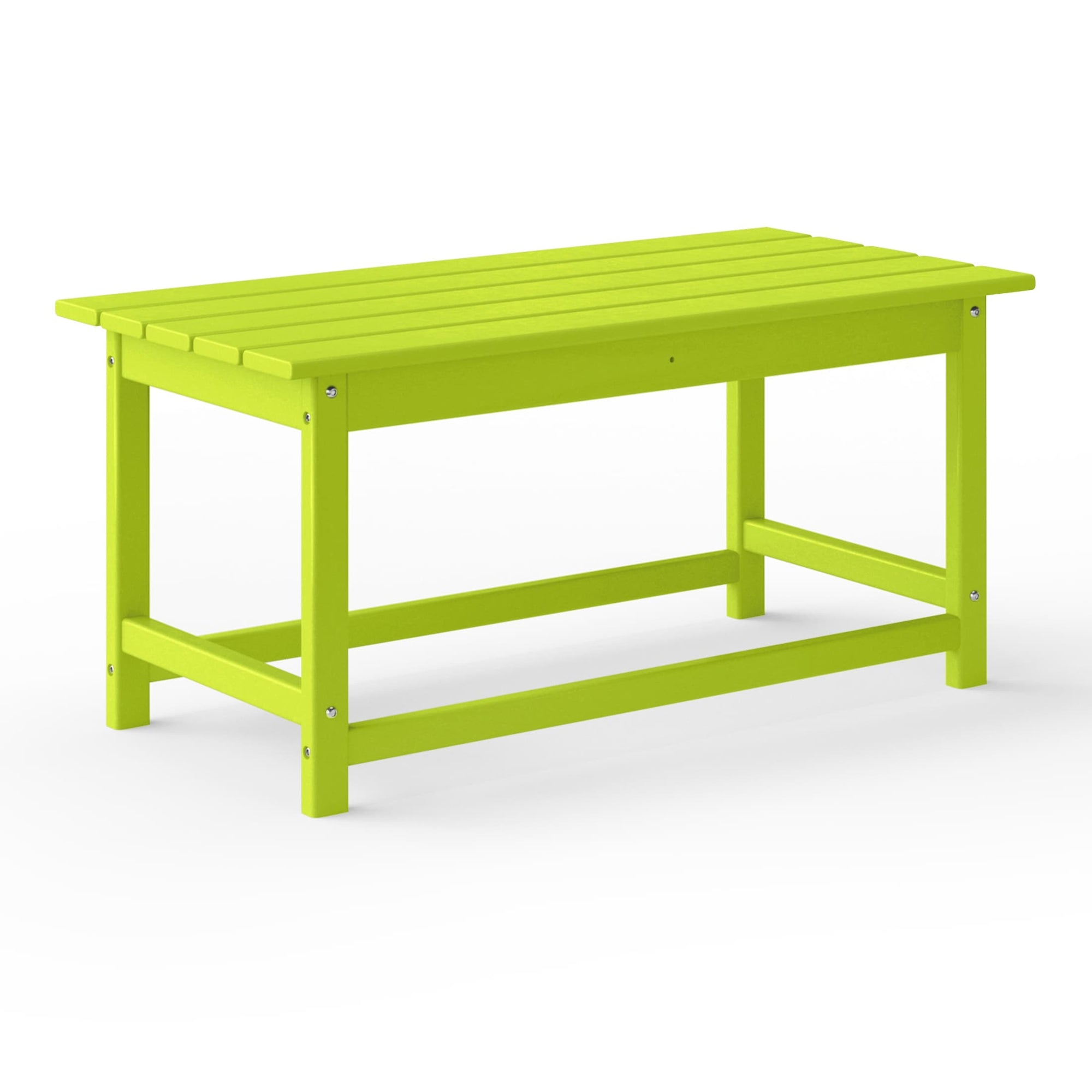 Polytrends Laguna Hdpe All Weather Outdoor Patio Rectangular Coffee Table