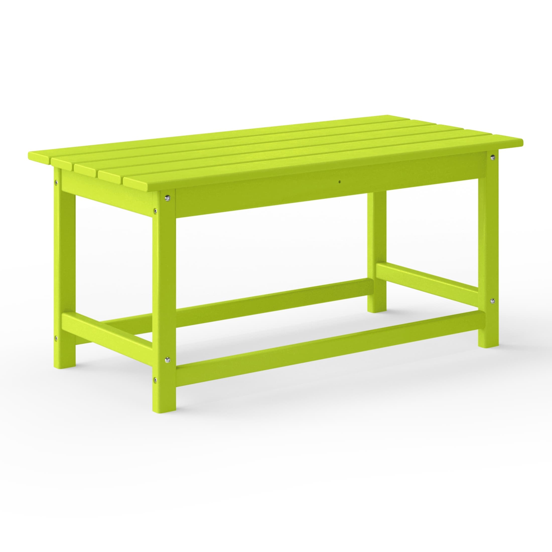 Table basse rectangulaire d'extérieur Polytrends Laguna en PEHD, toutes saisons