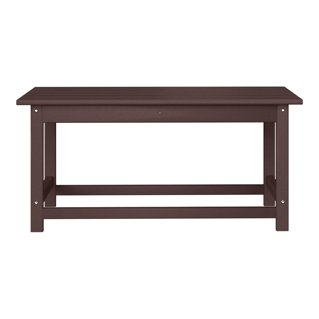 Polytrends Laguna Hdpe All Weather Outdoor Patio Rectangular Coffee Table