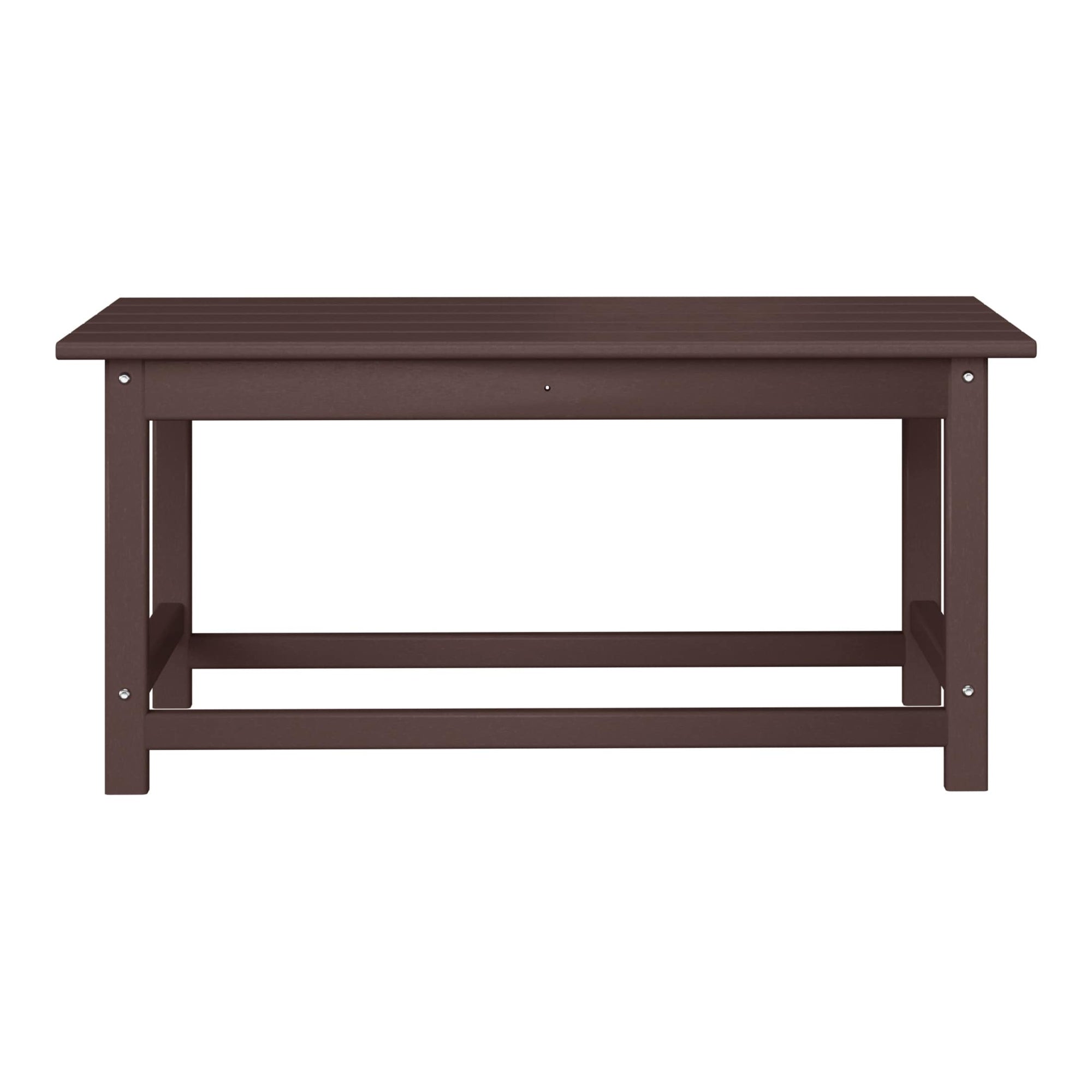 Polytrends Laguna Hdpe All Weather Outdoor Patio Rectangular Coffee Table