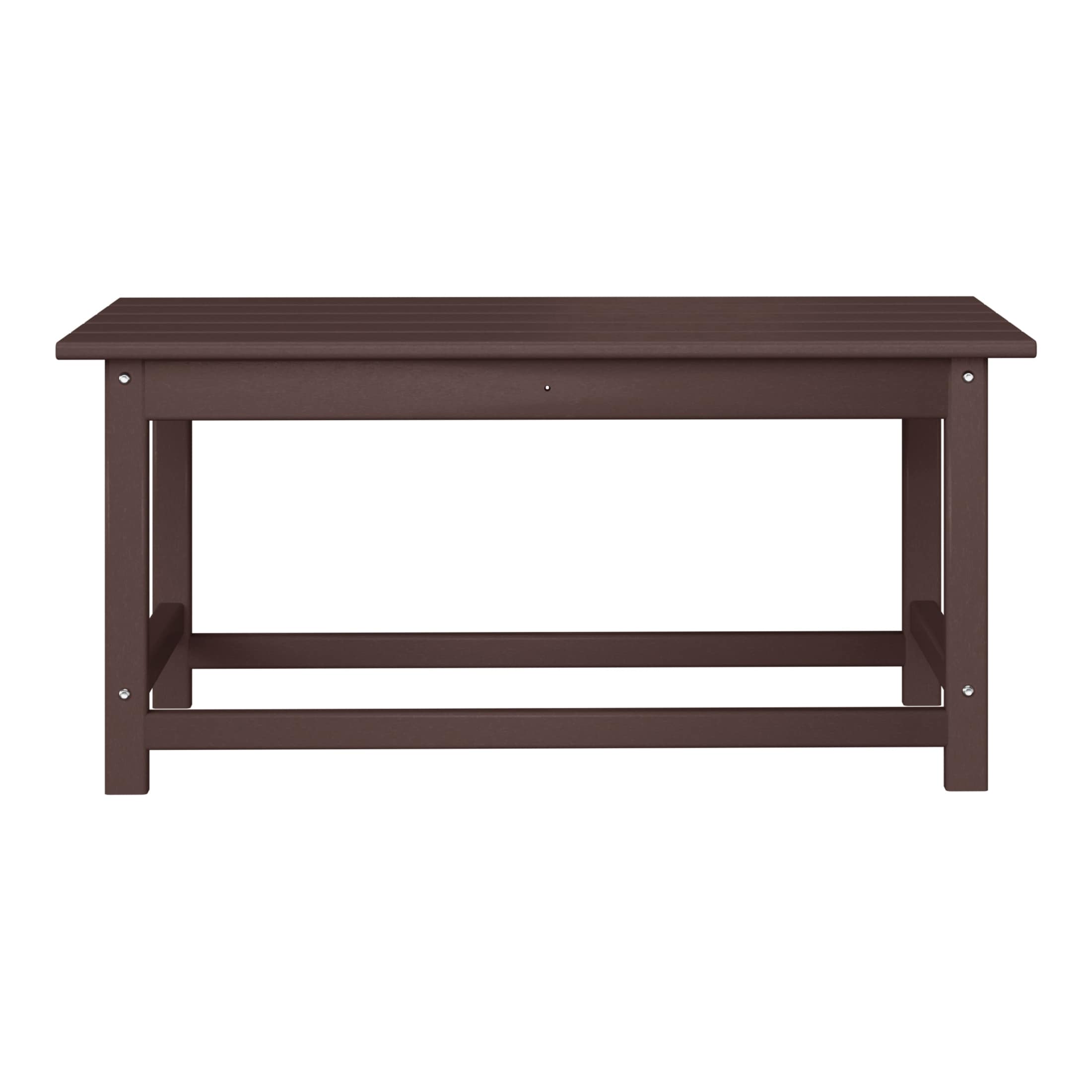 Table basse rectangulaire d'extérieur Polytrends Laguna en PEHD, toutes saisons