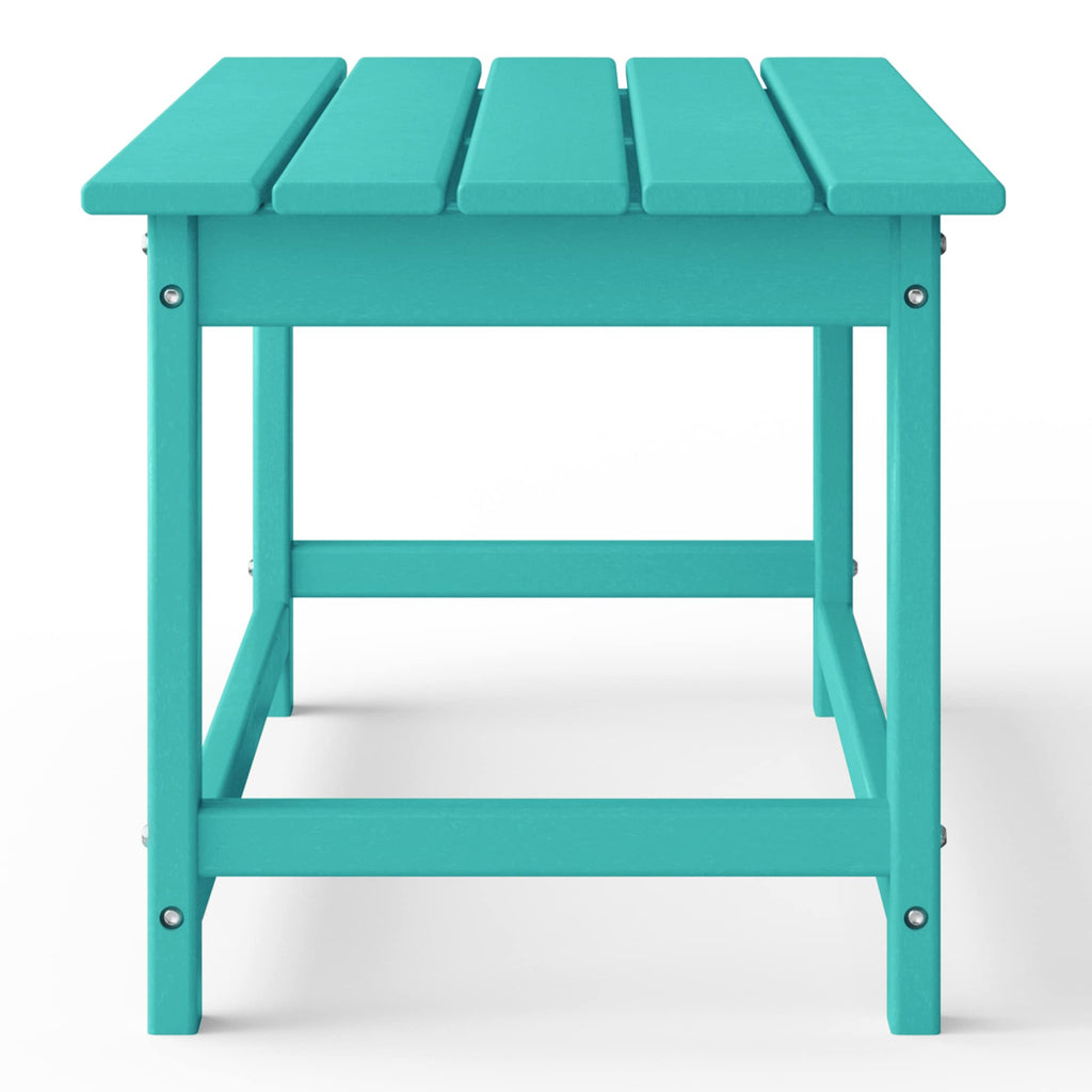 Polytrends Laguna Hdpe All Weather Outdoor Patio Rectangular Coffee Table