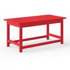 Polytrends Laguna Hdpe All Weather Outdoor Patio Rectangular Coffee Table