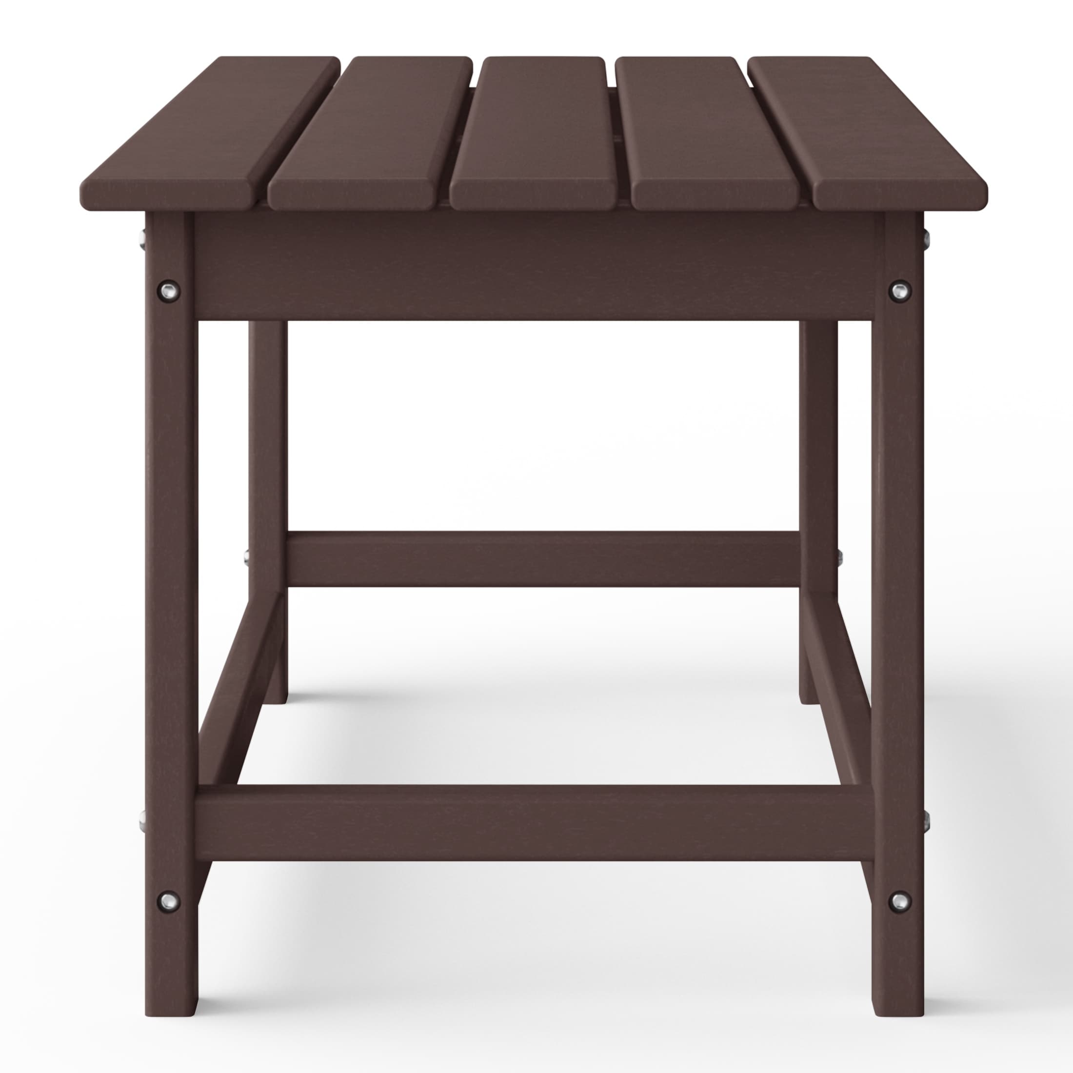 Table basse rectangulaire d'extérieur Polytrends Laguna en PEHD, toutes saisons