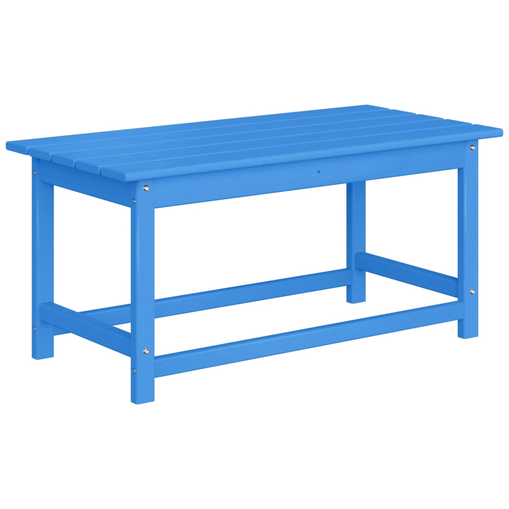 Polytrends Laguna Hdpe All Weather Outdoor Patio Rectangular Coffee Table