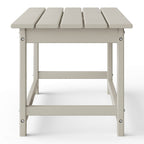 Polytrends Laguna Hdpe All Weather Outdoor Patio Rectangular Coffee Table