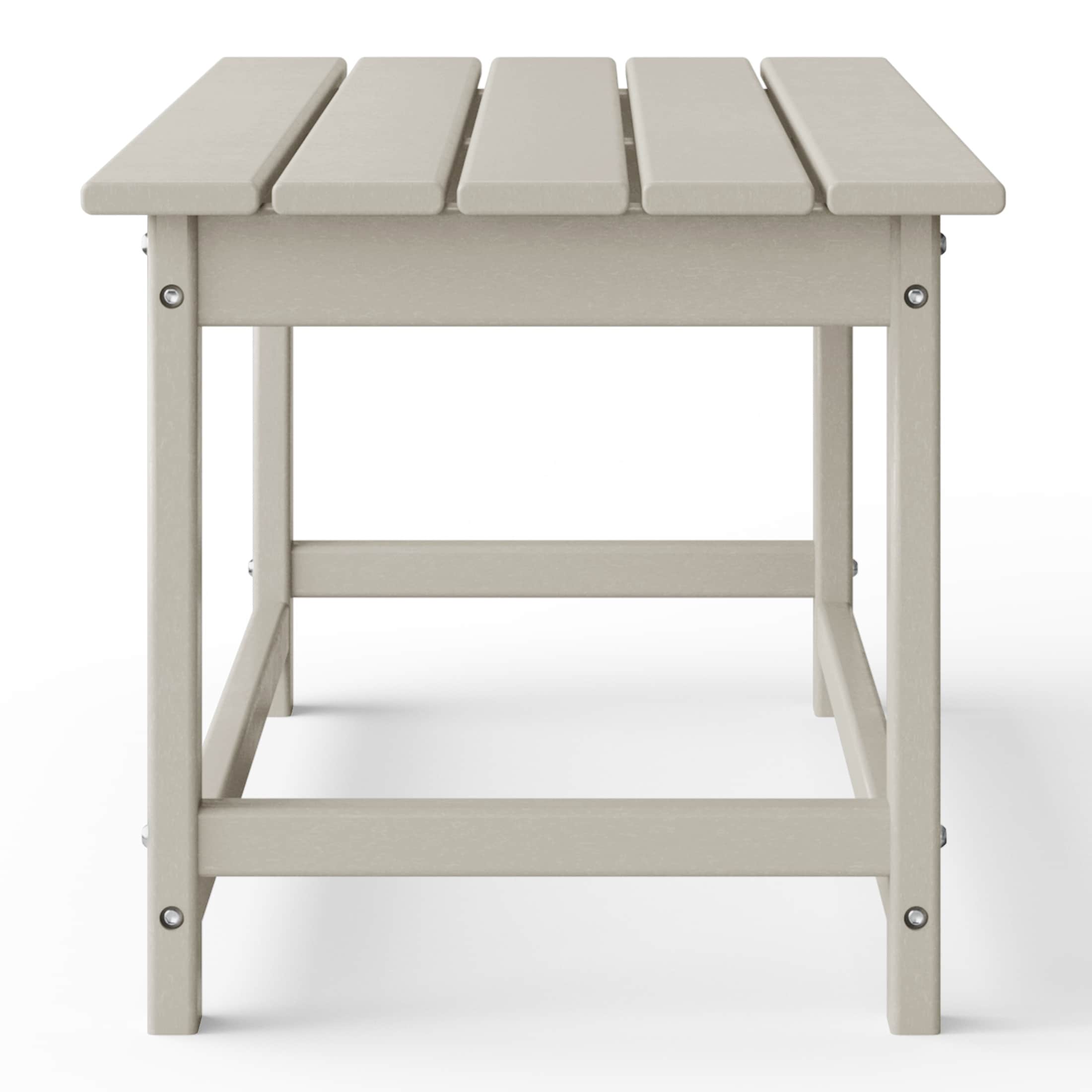 Table basse rectangulaire d'extérieur Polytrends Laguna en PEHD, toutes saisons
