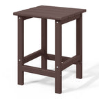 Table d'appoint carrée Polytrends Laguna en PEHD, résistante aux intempéries, pour terrasse