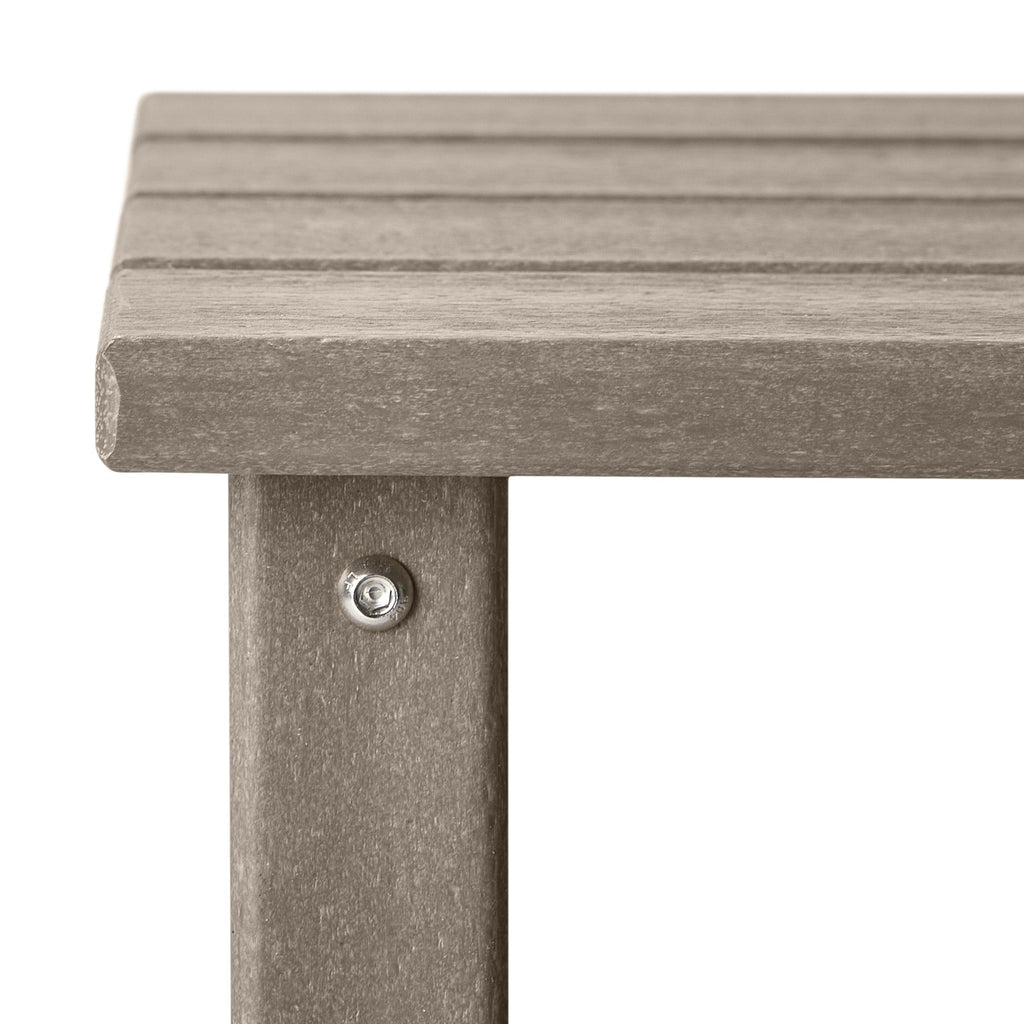 Table d'appoint carrée Polytrends Laguna en PEHD, résistante aux intempéries, pour terrasse