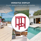 Table d'appoint carrée Polytrends Laguna en PEHD, résistante aux intempéries, pour terrasse