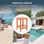 Table d'appoint carrée Polytrends Laguna en PEHD, résistante aux intempéries, pour terrasse