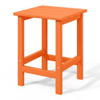 Table d'appoint carrée Polytrends Laguna en PEHD, résistante aux intempéries, pour terrasse