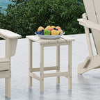 Table d'appoint carrée Polytrends Laguna en PEHD, résistante aux intempéries, pour terrasse