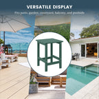 Table d'appoint carrée Polytrends Laguna en PEHD, résistante aux intempéries, pour terrasse