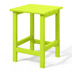 Table d'appoint carrée Polytrends Laguna en PEHD, résistante aux intempéries, pour terrasse