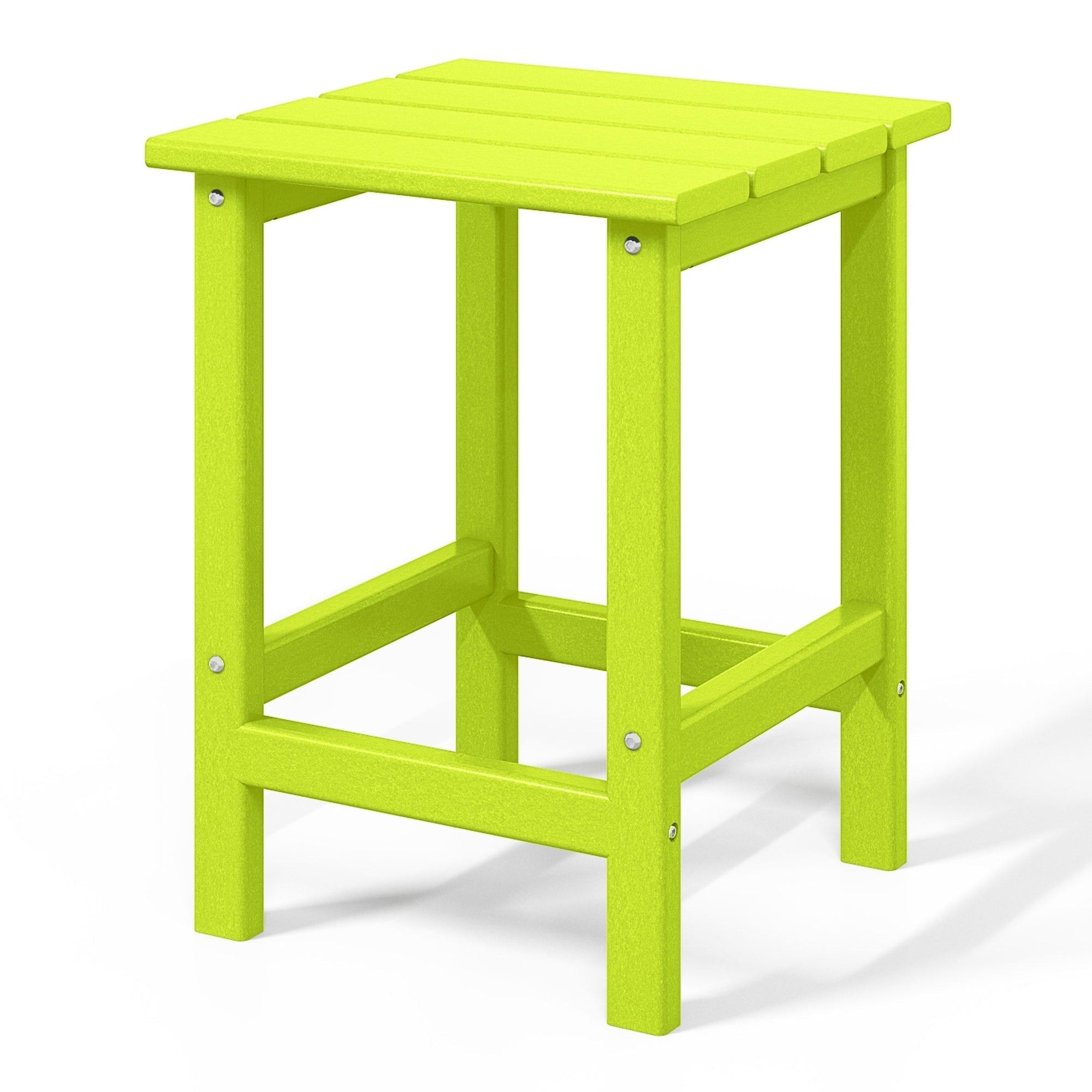 Polytrends Laguna Hdpe All Weather Outdoor Patio Square Side Table