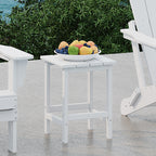 Table d'appoint carrée Polytrends Laguna en PEHD, résistante aux intempéries, pour terrasse