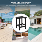 Table d'appoint carrée Polytrends Laguna en PEHD, résistante aux intempéries, pour terrasse