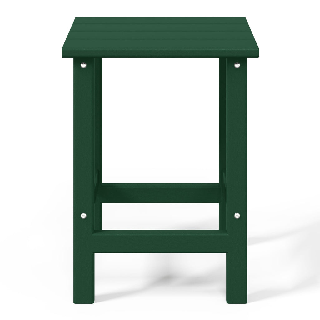 Table d'appoint carrée Polytrends Laguna en PEHD, résistante aux intempéries, pour terrasse