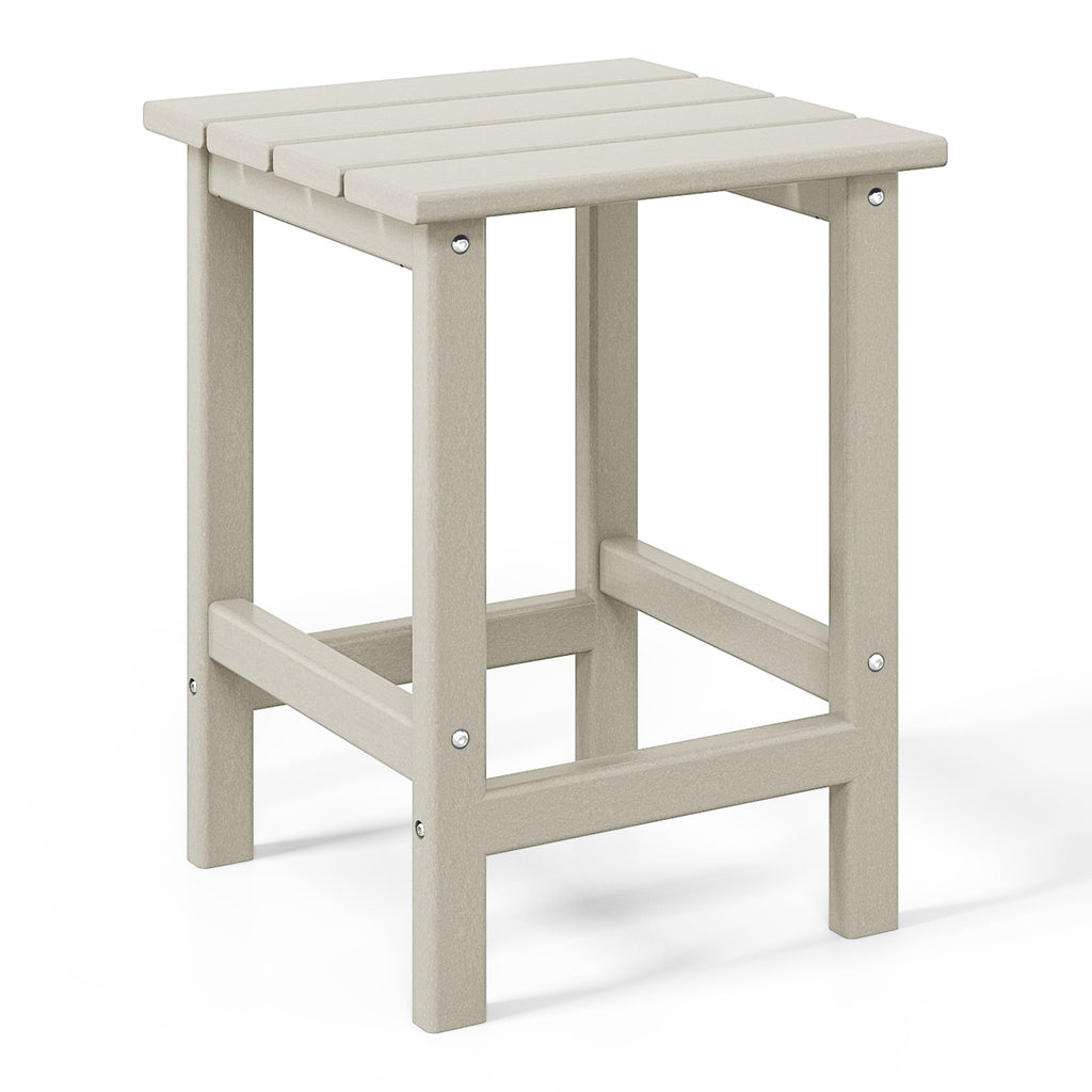 Table d'appoint carrée Polytrends Laguna en PEHD, résistante aux intempéries, pour terrasse