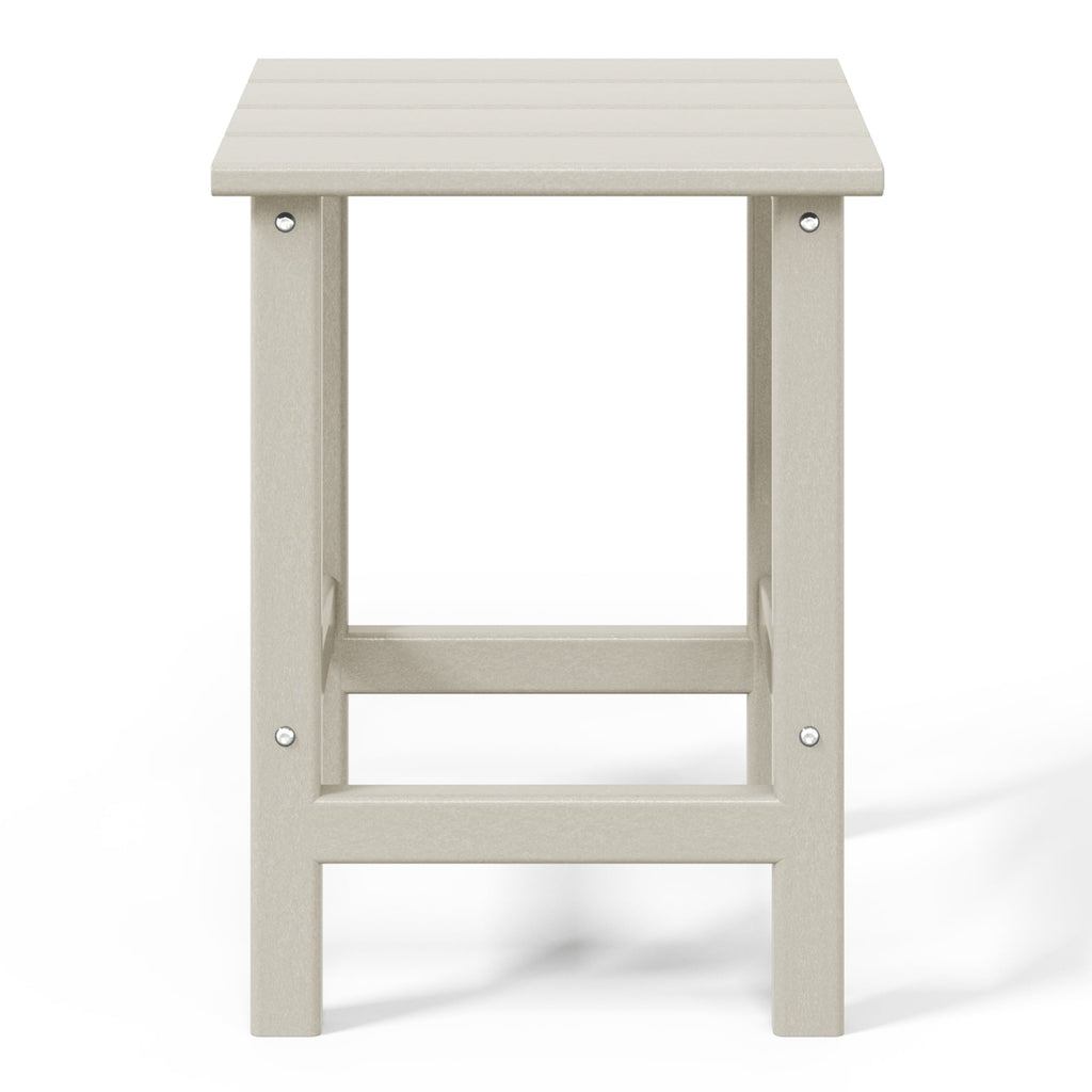 Table d'appoint carrée Polytrends Laguna en PEHD, résistante aux intempéries, pour terrasse