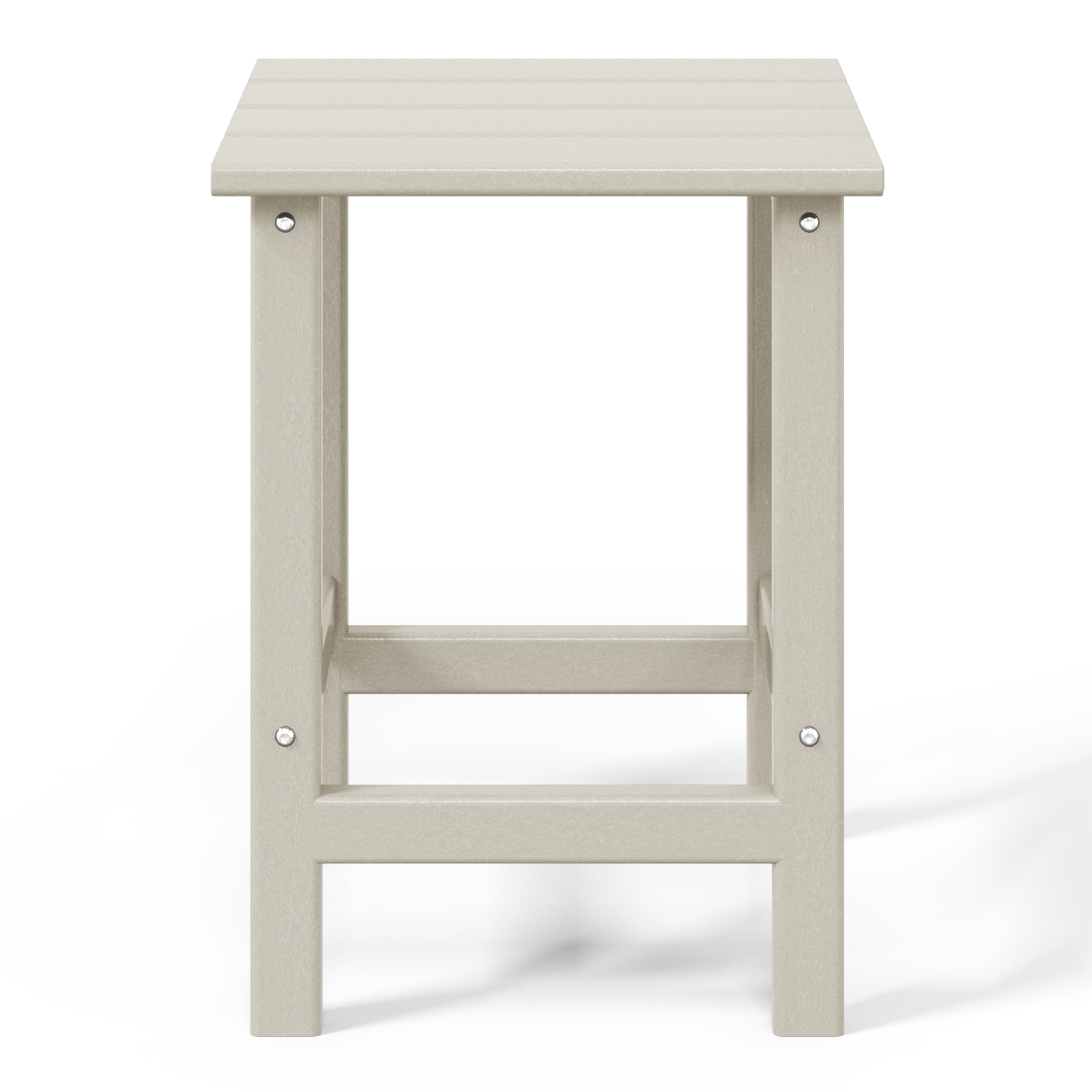 Table d'appoint carrée Polytrends Laguna en PEHD, résistante aux intempéries, pour terrasse