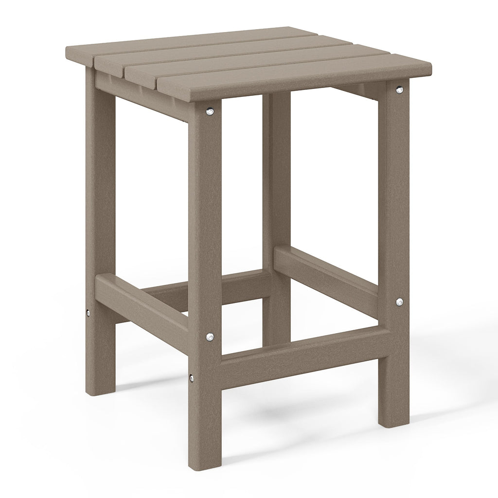 Table d'appoint carrée Polytrends Laguna en PEHD, résistante aux intempéries, pour terrasse