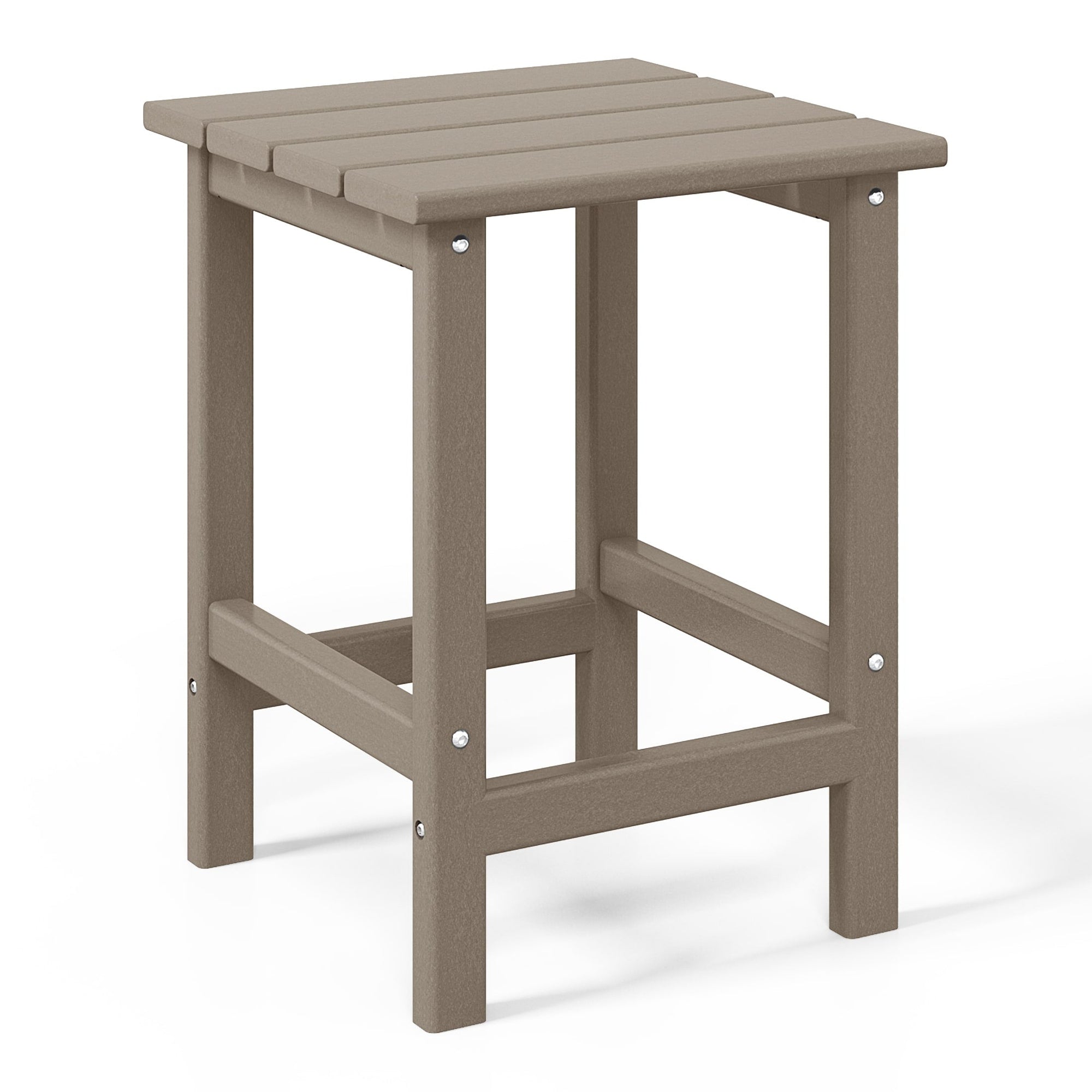 Polytrends Laguna Hdpe All Weather Outdoor Patio Square Side Table