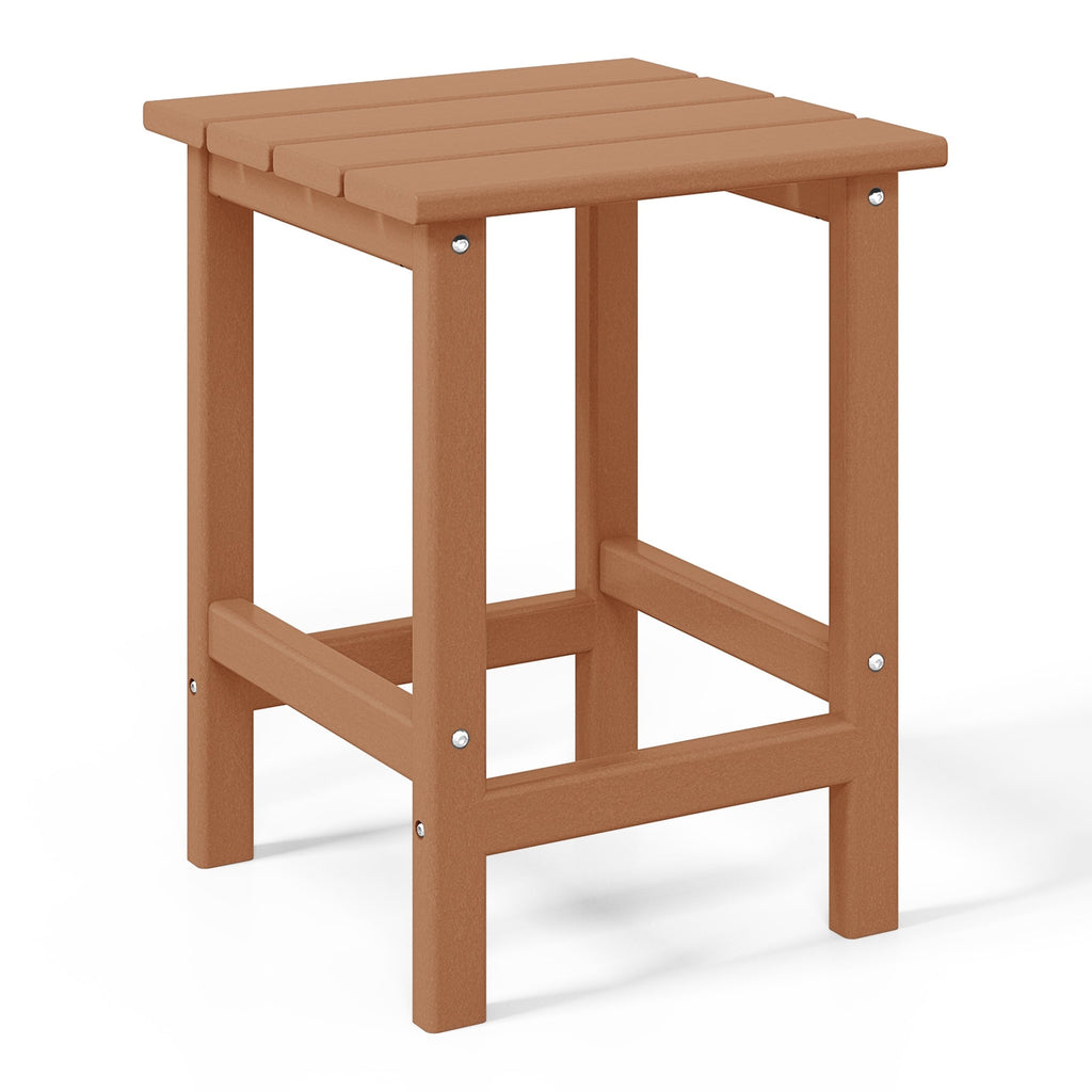 Table d'appoint carrée Polytrends Laguna en PEHD, résistante aux intempéries, pour terrasse