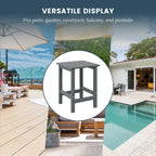 Table d'appoint carrée Polytrends Laguna en PEHD, résistante aux intempéries, pour terrasse