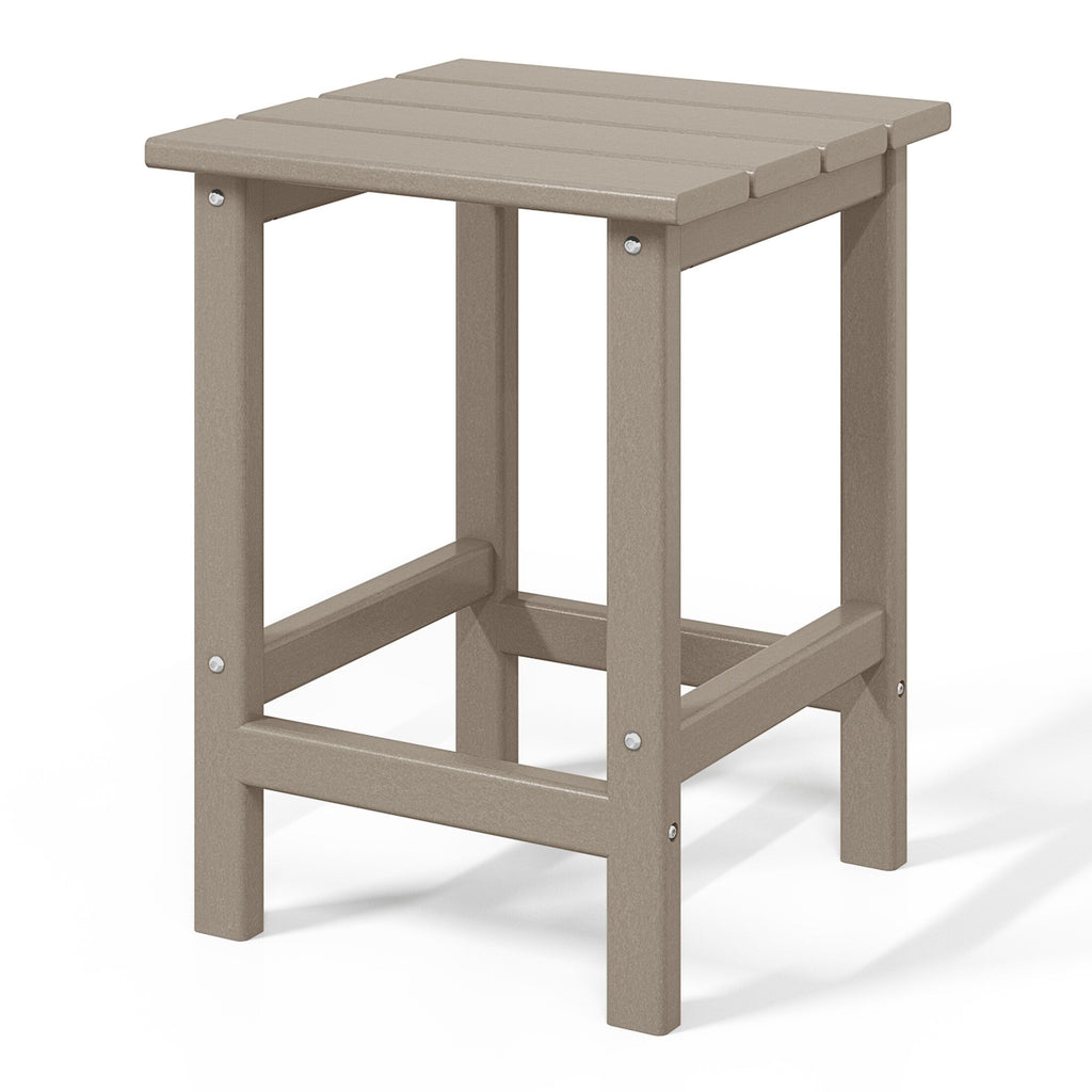 Table d'appoint carrée Polytrends Laguna en PEHD, résistante aux intempéries, pour terrasse
