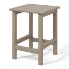 Table d'appoint carrée Polytrends Laguna en PEHD, résistante aux intempéries, pour terrasse