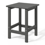 Table d'appoint carrée Polytrends Laguna en PEHD, résistante aux intempéries, pour terrasse