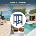 Table d'appoint carrée Polytrends Laguna en PEHD, résistante aux intempéries, pour terrasse