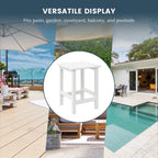 Table d'appoint carrée Polytrends Laguna en PEHD, résistante aux intempéries, pour terrasse