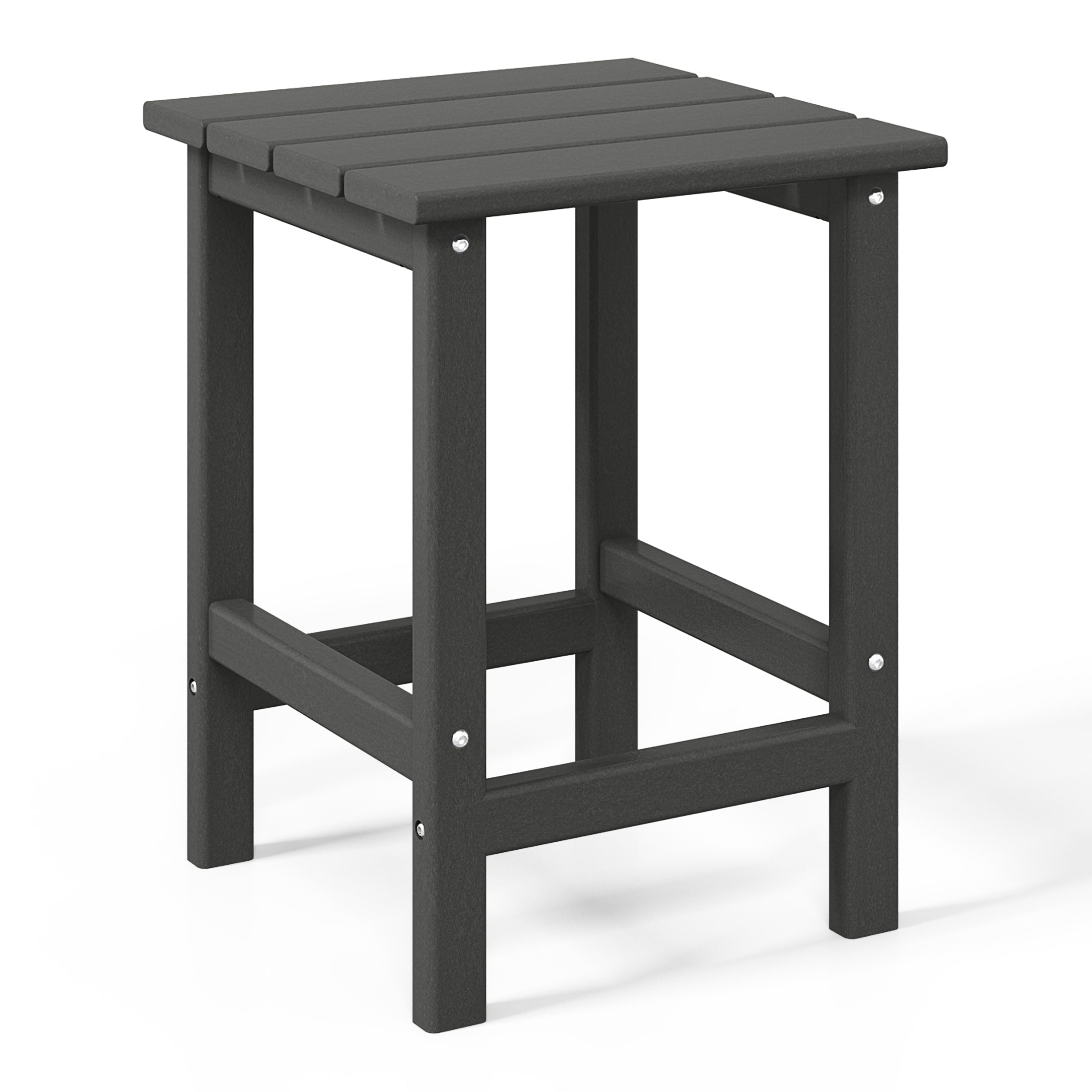 Table d'appoint carrée Polytrends Laguna en PEHD, résistante aux intempéries, pour terrasse