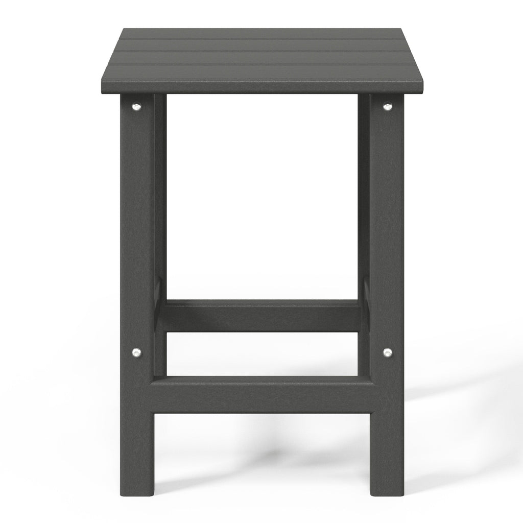 Table d'appoint carrée Polytrends Laguna en PEHD, résistante aux intempéries, pour terrasse