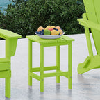 Table d'appoint carrée Polytrends Laguna en PEHD, résistante aux intempéries, pour terrasse