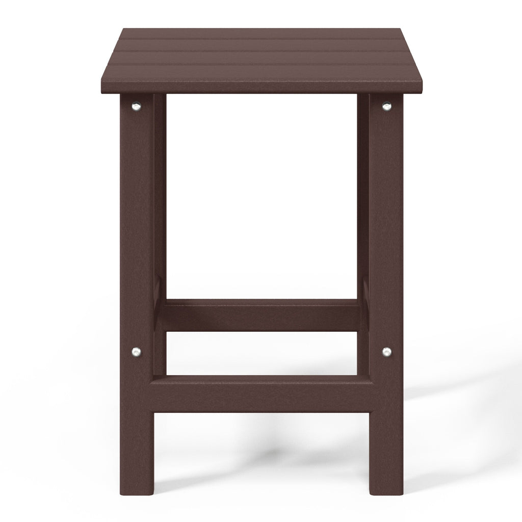Table d'appoint carrée Polytrends Laguna en PEHD, résistante aux intempéries, pour terrasse