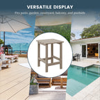 Table d'appoint carrée Polytrends Laguna en PEHD, résistante aux intempéries, pour terrasse