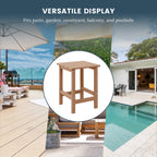 Table d'appoint carrée Polytrends Laguna en PEHD, résistante aux intempéries, pour terrasse