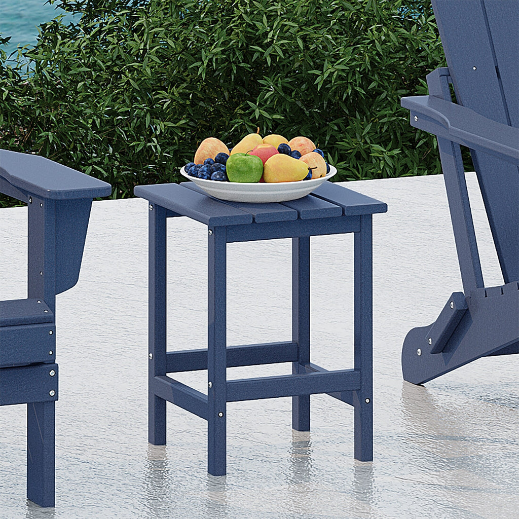 Table d'appoint carrée Polytrends Laguna en PEHD, résistante aux intempéries, pour terrasse