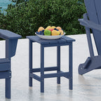 Table d'appoint carrée Polytrends Laguna en PEHD, résistante aux intempéries, pour terrasse